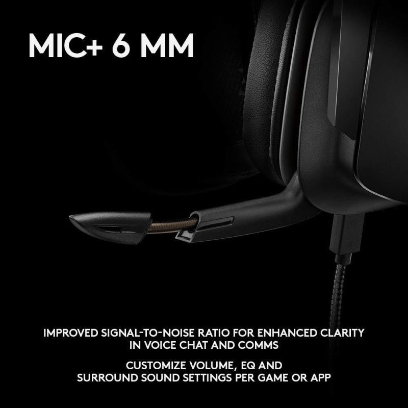 Геймърски слушалки Logitech,  G935 7.1 Wireless 7.1 Surround Lightsync, Безжични, Черни - Image 7