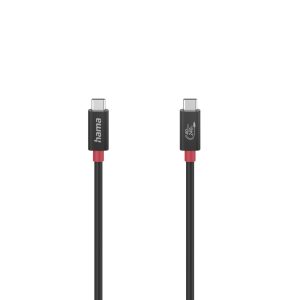 Кабел HAMA E-Marker чип USB-C мъжко - USB-C мъжко, 40 Gbit/s, 5 A, 240 W, 1 м, Черен - Image 2