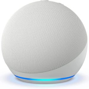 Преносима смарт тонколона Amazon Echo Dot 5, Гласов асистент, Alexa, Бяла