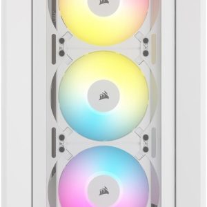 Кутия Corsair iCUE 5000D RGB Airflow Mid Tower, Tempered Glass, Бяла - Image 3