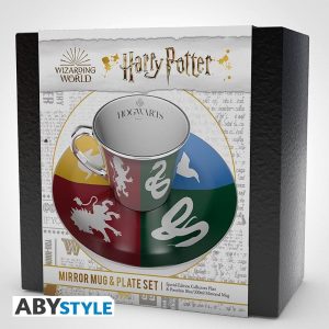 Комплект ABYSTYLE HARRY POTTER Mirror mug & plate set Sorted, Чаша, Подложка с емблеми - Image 2