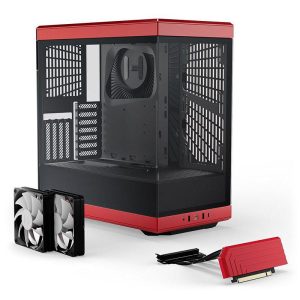 Кутия HYTE Y40 Tempered Glass, Mid-Tower, Червено и Черно - Image 2