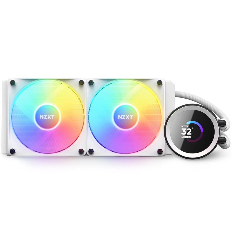 Охладител за процесор NZXT Kraken 240 RGB White, LCD Display - Image 3