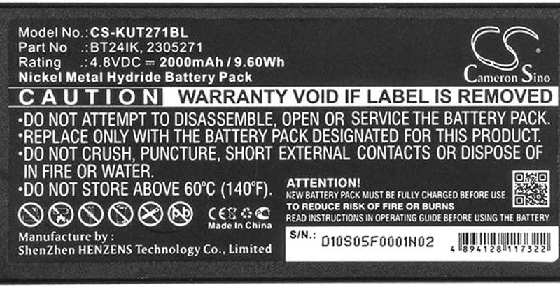 Батерия за дистанционно управление за кран  IKUSI CS-KUT271BL 4,8V 2000mAh Cameron Sino