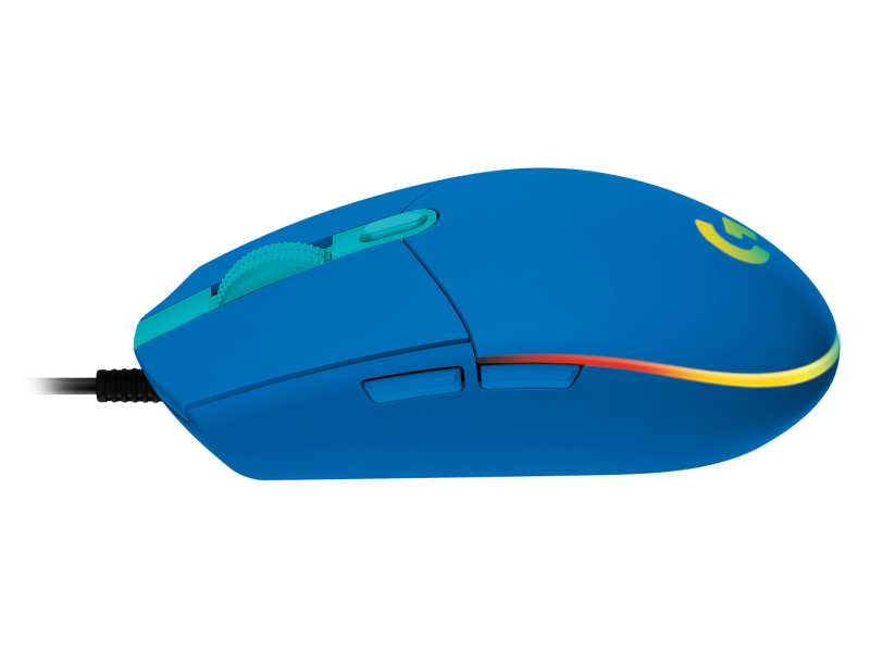 Геймърска мишка Logitech G102 LightSync, RGB, Оптична, Жична, USB, Син - Image 4