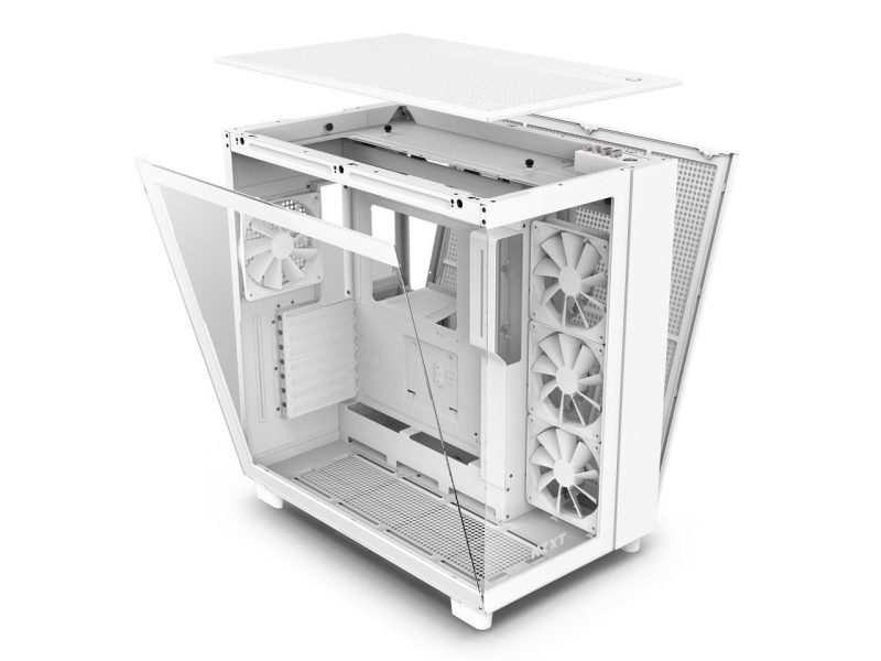 Кутия NZXT H9 Flow Matte White - Image 5
