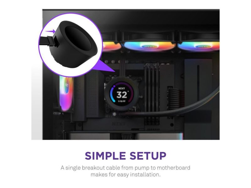 Охладител за процесор NZXT Kraken Elite 360 RGB Black, LCD Display - Image 4