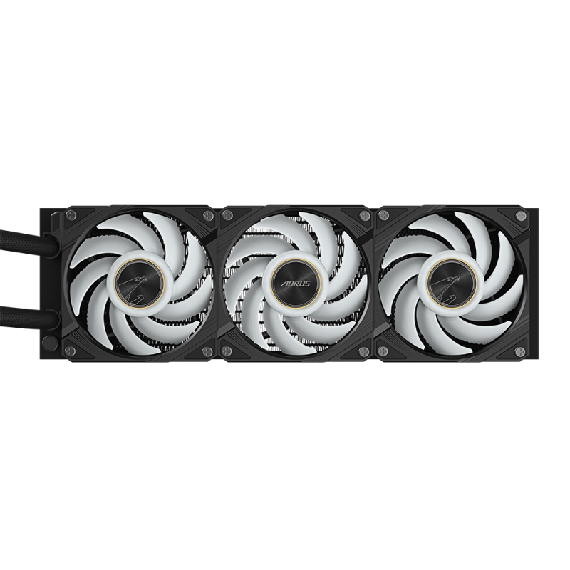Охладител за процесор Gigabyte AORUS WATERFORCE X II 360 Black, LCD Display - Image 4