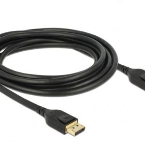 Кабел Delock, DisplayPort мъжко - DisplayPort мъжко, 3.0м, 8K 60 Hz, Черен