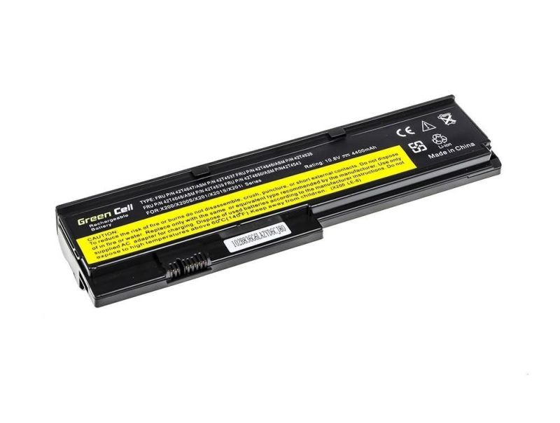 Батерия  за лаптоп GREEN CELL, IBM Lenovo ThinkPad X200 X201 X201i 42T4535, 10.8V, 4400mAh - Image 2