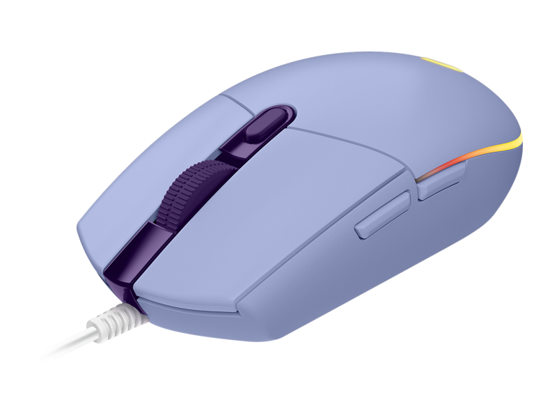 Геймърска мишка Logitech G102 LightSync, RGB, Оптична, Жична, USB, Лилав - Image 2