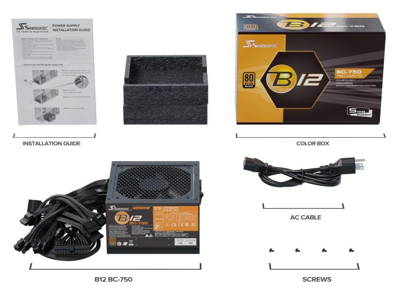 Захранващ блок Seasonic B12-BC-750, 750W Bronze 85+ - Image 2