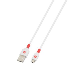 Кабел Skross, micro-USB - USB-A 2.0 мъжко, 1.2м, Бял - Image 2