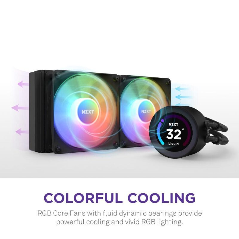 Охладител за процесор NZXT Kraken Elite RGB 280 Black, Customizable LCD Display - Image 5