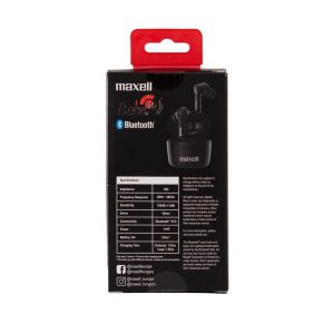 Блутут слушалки Maxell Bass13 TWS, True Wireless, Bluetooth 5.0, Черни - Image 3