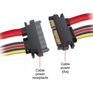 Удължителен кабел DeLock SATA 6 Gb/s 22 pin plug - SATA 22 pin (5 V + 12 V), 30 cm - Image 3