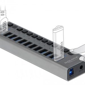 USB хъб Delock, 13 x USB-A, DELOCK-63738 - Image 2