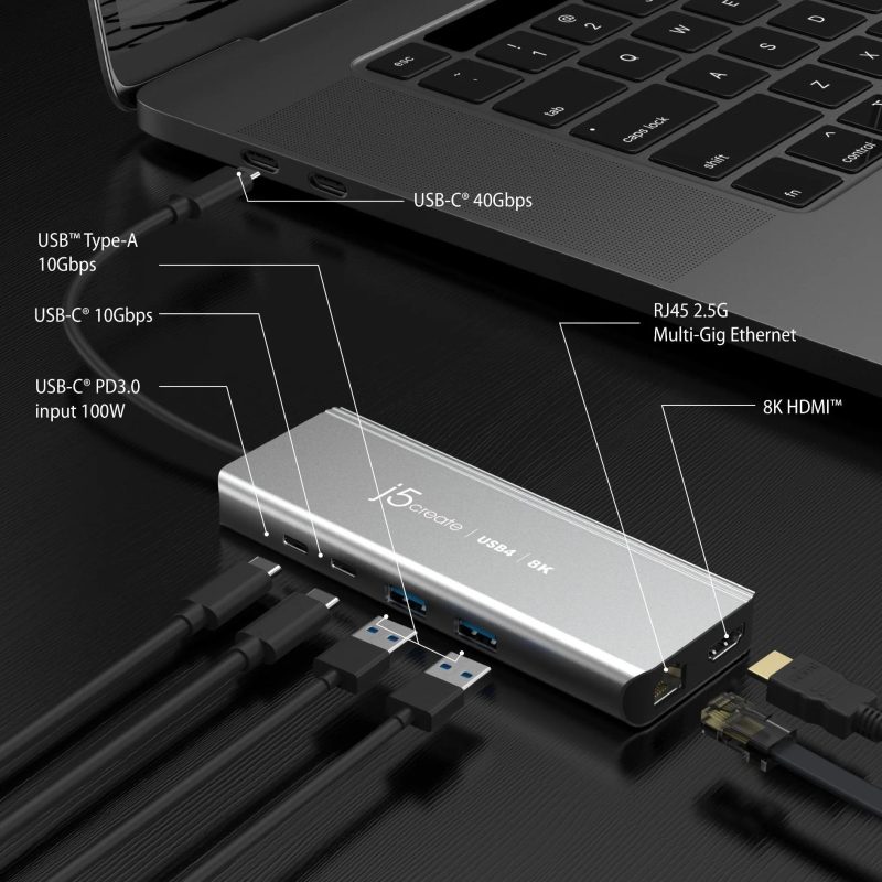 Докинг станция j5create JCD403, USB4, Multi-port хъб, Gigabit Ethernet - Image 4