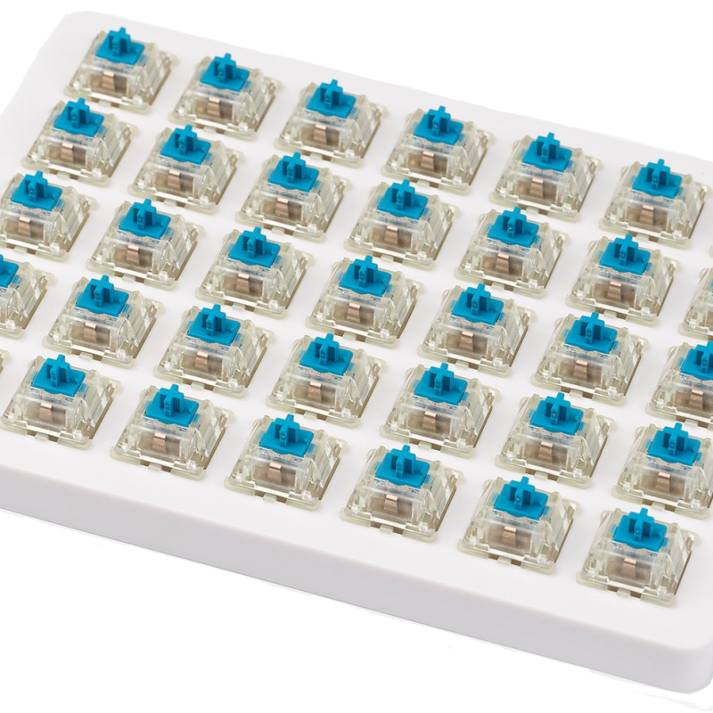 Суичове за механична клавиатура Keychron Cherry MX, Blue, RGB, Switch Set 35 броя