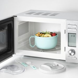 Комплект кутия за храна с прибори Xavax To Go, 1100 мл, пастелно синьо - Image 3