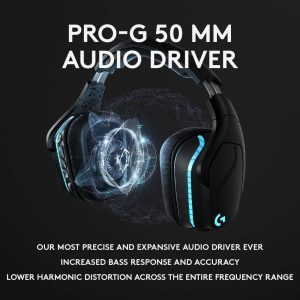 Геймърски слушалки Logitech,  G935 7.1 Wireless 7.1 Surround Lightsync, Безжични, Черни - Image 3
