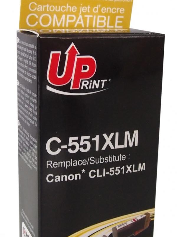 Мастилница UPRINT CLI-551XL CANON, С чип, Magenta