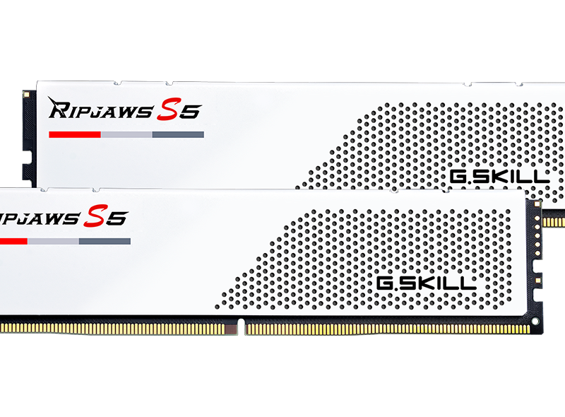 Памет G.SKILL Ripjaws S5 White, 32GB(2x16GB), DDR5, 5200MHz, F5-5200J3636C16GX2-RS5W
