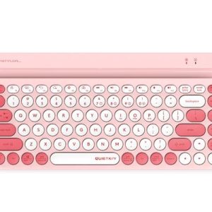 Безжична клавиатура A4tech Fstyler FBK30, Bluetooth, 2.4G, Стойка за телефон, Кирилизирана, Розова