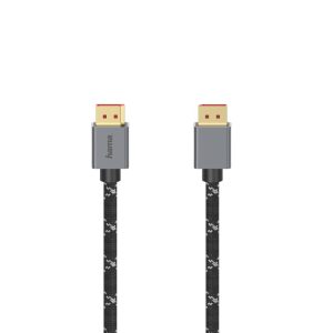 Кабел HAMA DisplayPort мъжко - DisplayPort мъжко, 2 м, 8K Ultra HD, Алуминий, Позл.конектори, Черен - Image 2