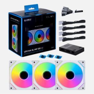 Вентилатори Lian-Li UNI SL-INF 120, ARGB, 3 Fan комплект, Включен контролер, Бял - Image 7