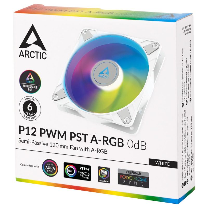 Вентилатор ARCTIC P12 White, A-RGB, 120mm - Image 4