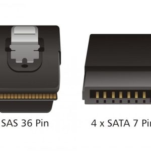 Интерфейсен кабел DeLock, Mini SAS SFF-8087 > 4 x SATA 7 pin, 0.5 m - Image 3