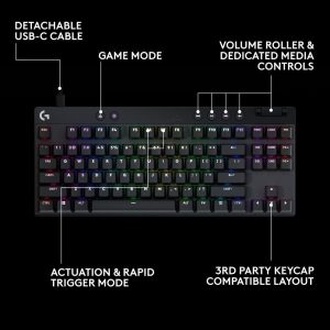 Геймърска механична клавиатура Logitech G Pro X RAPID TKL - Tactile Switch - Image 7