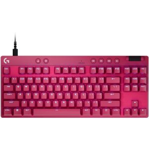 Геймърска механична клавиатура Logitech G Pro X RAPID TKL Magenta - Tactile Switch