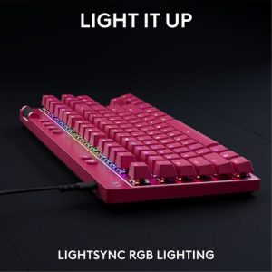 Геймърска механична клавиатура Logitech G Pro X RAPID TKL Magenta - Tactile Switch - Image 6