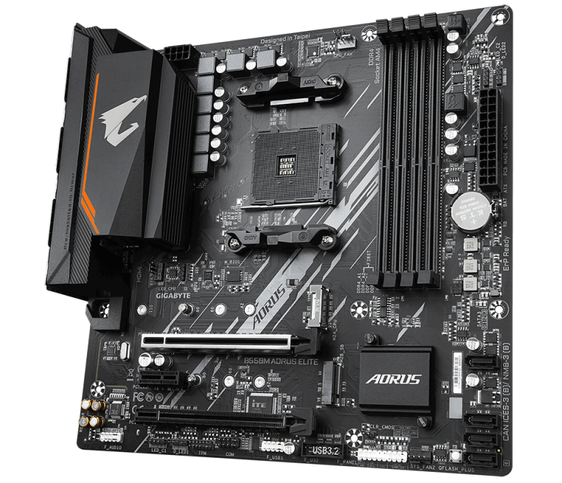 Дънна платка GIGABYTE B550M AORUS ELITE, Socket AM4 - Image 2