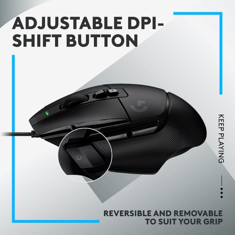 Геймърска мишка Logitech, G502 X, Оптична,  Жична, USB, Черна - Image 7