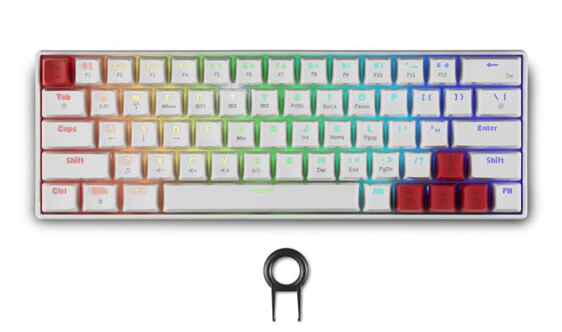Геймърска безжична клавиатура Spartan Gear Pegasus 2 RGB White - Image 2