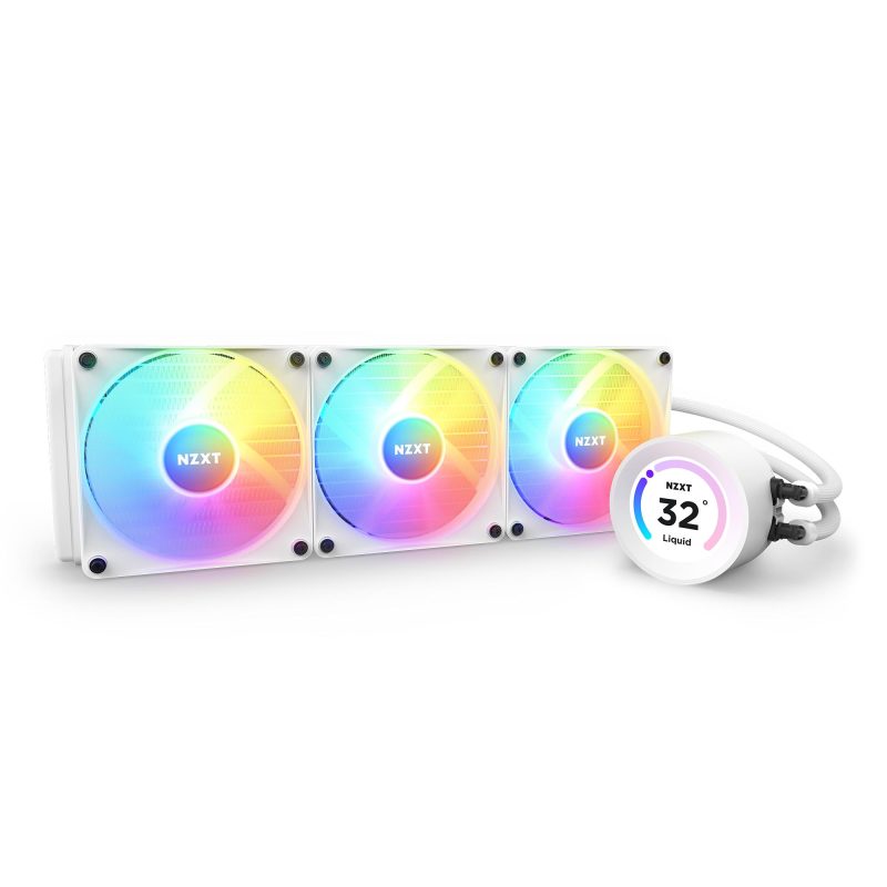 Охладител за процесор NZXT Kraken Elite 360 RGB White, LCD Display - Image 2