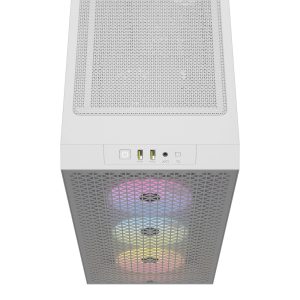 Кутия Corsair 3000D RGB Airflow Mid Tower, Бял - Image 3