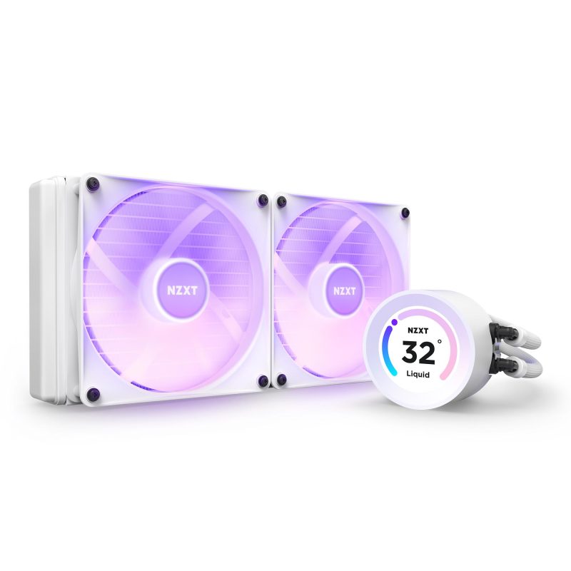 Охладител за процесор NZXT Kraken Elite RGB 280 White, Customizable LCD Display - Image 5