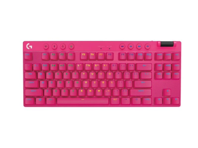 Геймърска механична клавиатура Logitech G Pro X TKL Lightspeed Tactile Switch, Magenta - Image 2