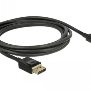 Кабел Delock Mini DisplayPort мъжко - DisplayPort мъжко, 2.0м, 8K 60 Hz, Черен