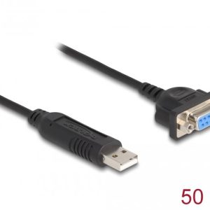 Адаптер DeLock, USB 2.0 - RS-232 D-Sub 9 женско, 50 см - Image 2