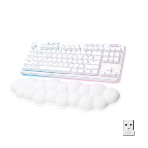 Безжична геймърска механична клавиатура Logitech G G715, TKL, Tactile, RGB LED, US Layout, бяла - Image 2