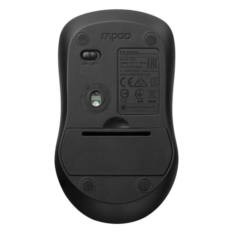 Безжична оптична мишка RAPOO 1680, Тиха, 2.4Ghz, Черна - Image 5