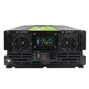Инвертор GREEN CELL, 12/220V, DC/AC, 2000W/4000W, INVGCP2000LCD  LCD Чиста синусоида - Image 3