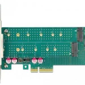 Карта PCI Express x4 Delock към 1x M.2 Key B + 1x  M.2 NVMe M.2 Key M, Low Profile - Image 5