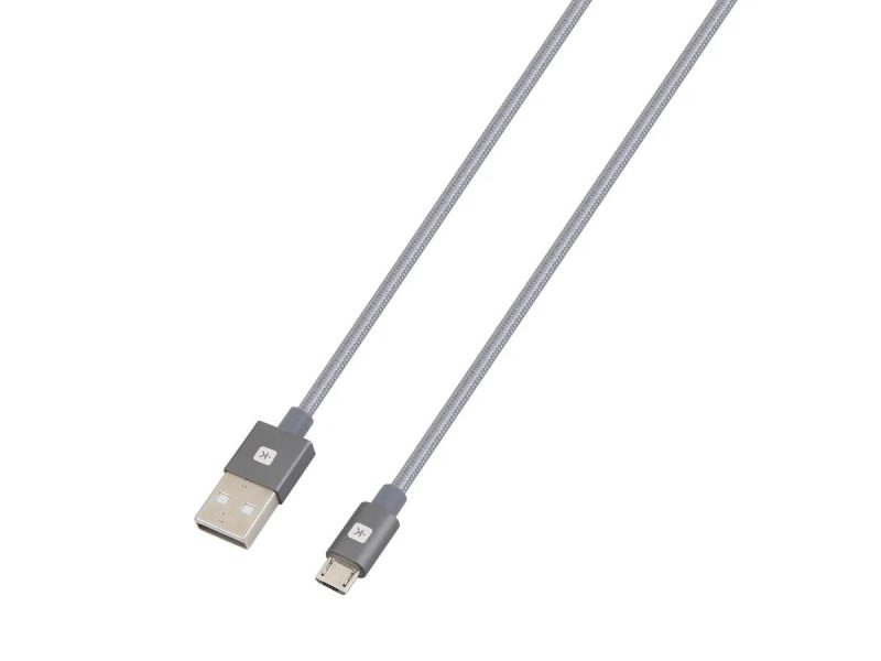 Кабел Skross, USB-A - microUSB, Метална оплетка, 1.20 м, Сив - Image 2