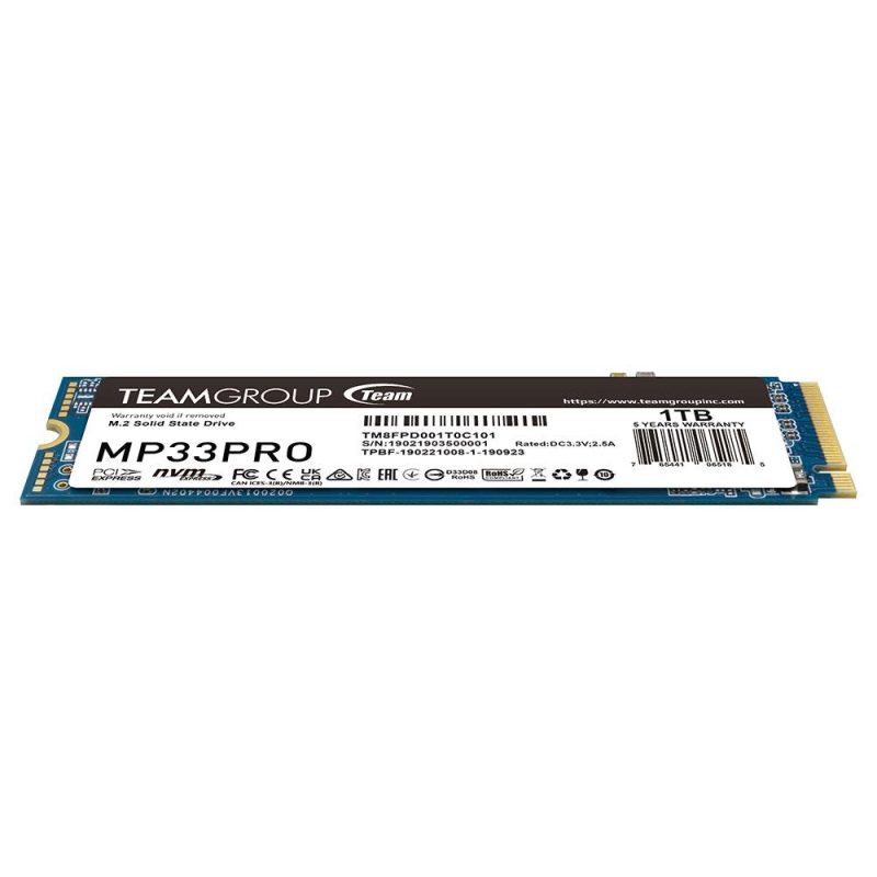 SSD Team Group MP33 PRO, M.2 2280 NVMe, 1TB,  PCIe Gen3x4 - Image 2